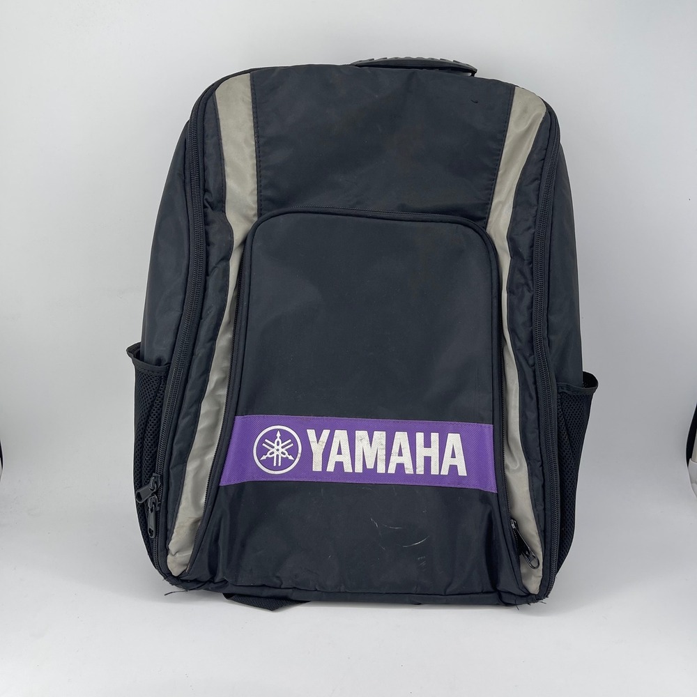 Yamaha Backpack Black Grey Purple Logo Padded Straps Travel Instrument Bag